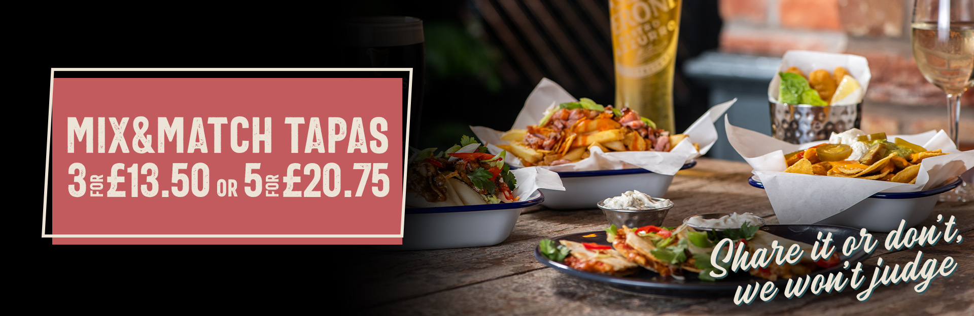 Mix & Match Tapas at The Black Bull